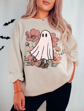 Vintage Floral Ghost Sweatshirt