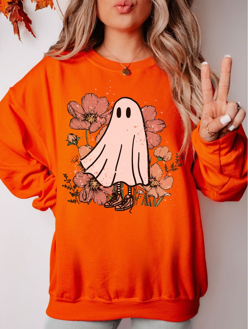 Vintage Floral Ghost Sweatshirt