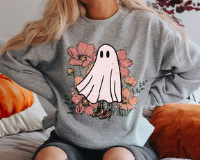 Vintage Floral Ghost Sweatshirt