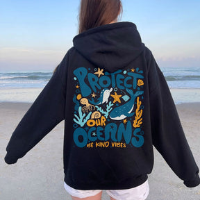 Protect Our Oceans Casual Hoodie