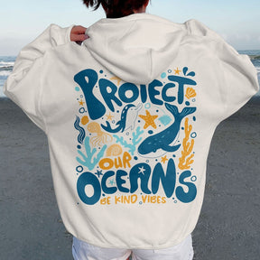 Protect Our Oceans Casual Hoodie