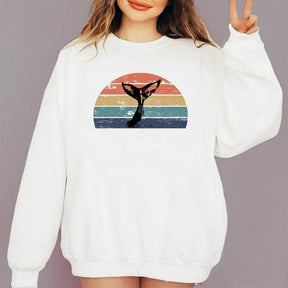 Retro Whale Tail Sweatshirt