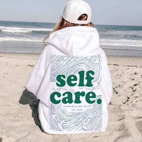 Self Care Letter Print Hoodie