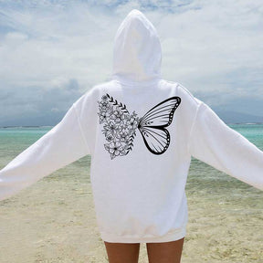 Floral Butterfly Hoodie