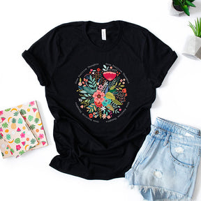 Grow Positive Thoughts Floral T-shirt