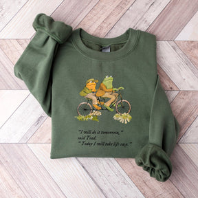 Frogs I Will Do It Tomorrow Sweatshirt