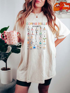 Coping Skills Alphabet Casual T-shirt