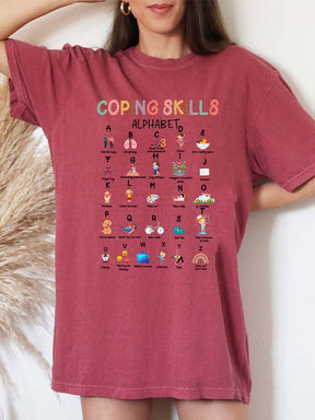 Coping Skills Alphabet Casual T-shirt