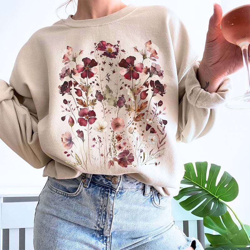 Boho Flowers Nature Sweatshirt