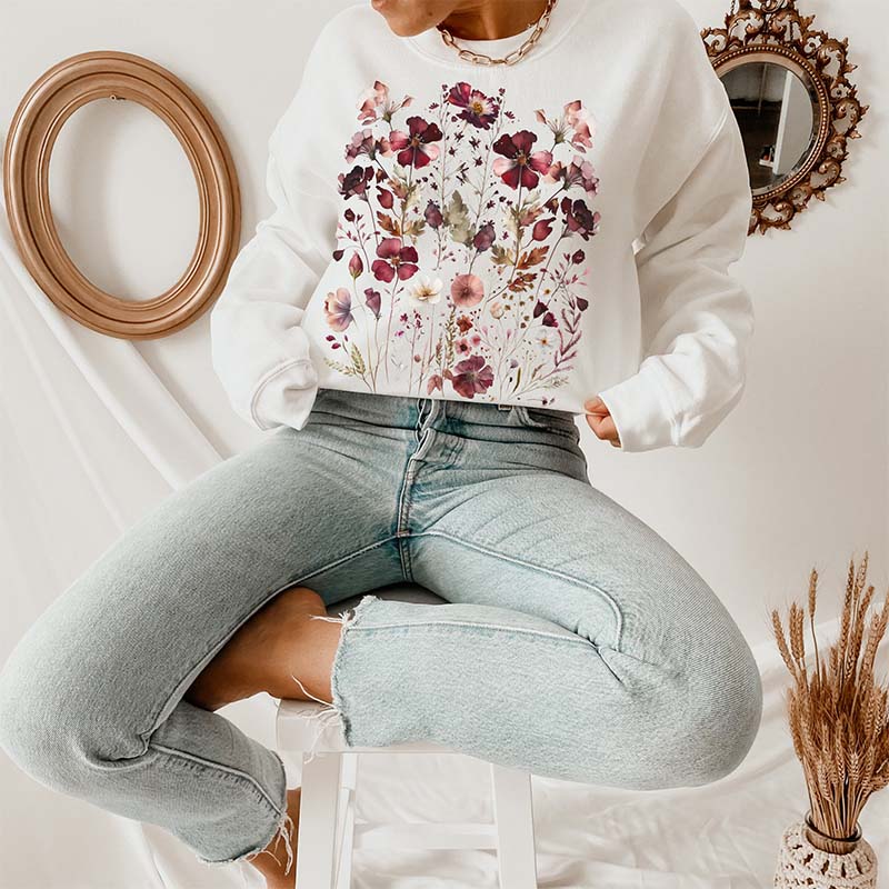 Boho Flowers Nature Sweatshirt