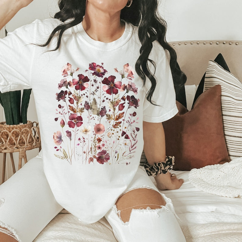 Boho Wildflower Nature T-shirt