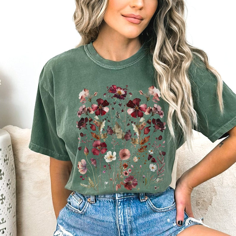 Boho Wildflower Nature T-shirt