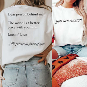 You Are Enough Casual Sweatshirt