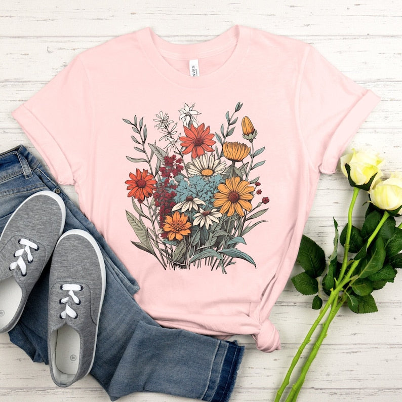 Wild Flowers Stylish T-shirt