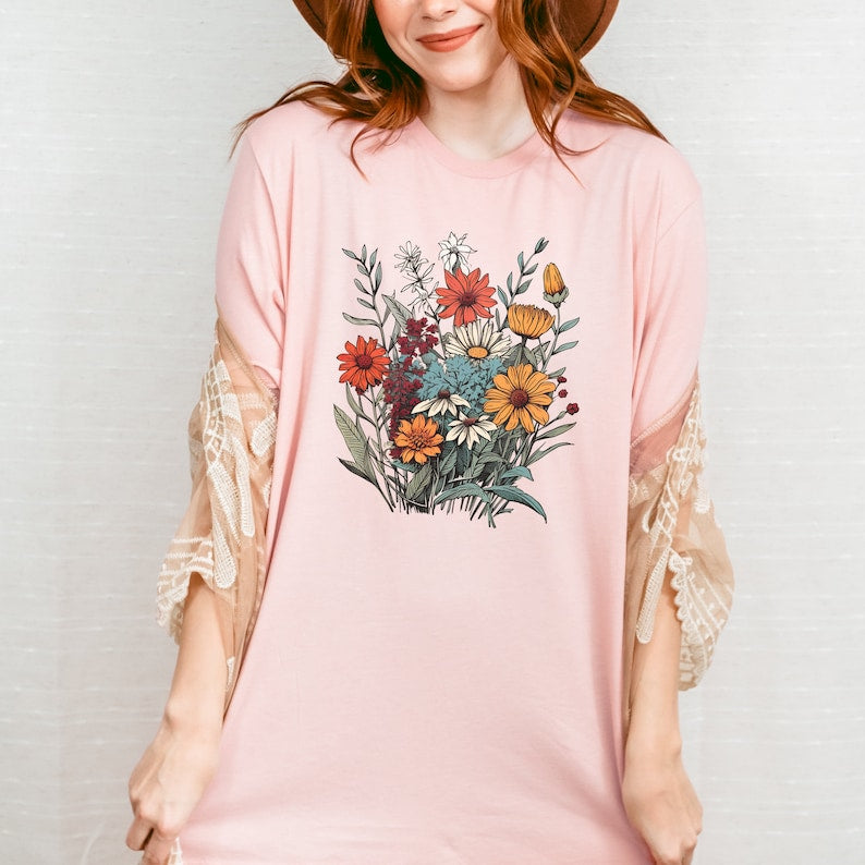 Wild Flowers Stylish T-shirt