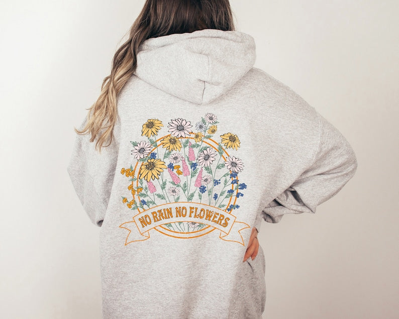 Floral Print Botanical Aesthetic Hoodie