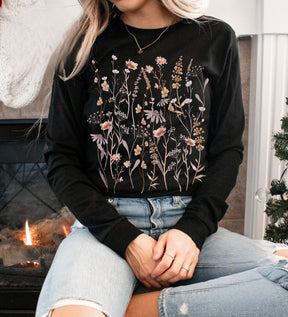 Wildflower Long Sleeve Casual Sweatshirt