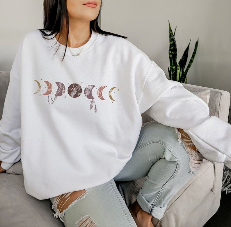 Moon Phases Aesthetic Sweatshirt