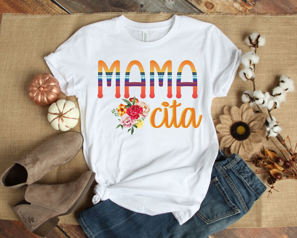 Mother's Day Mama Cita Print T-shirt