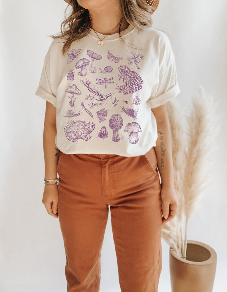 Mushroom Frog And Toad T-shirt