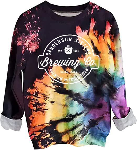 Hauska Graafinen Tie-Dye collegepaita