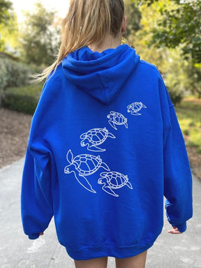 Vintage Ocean Turtle Surf Hoodie