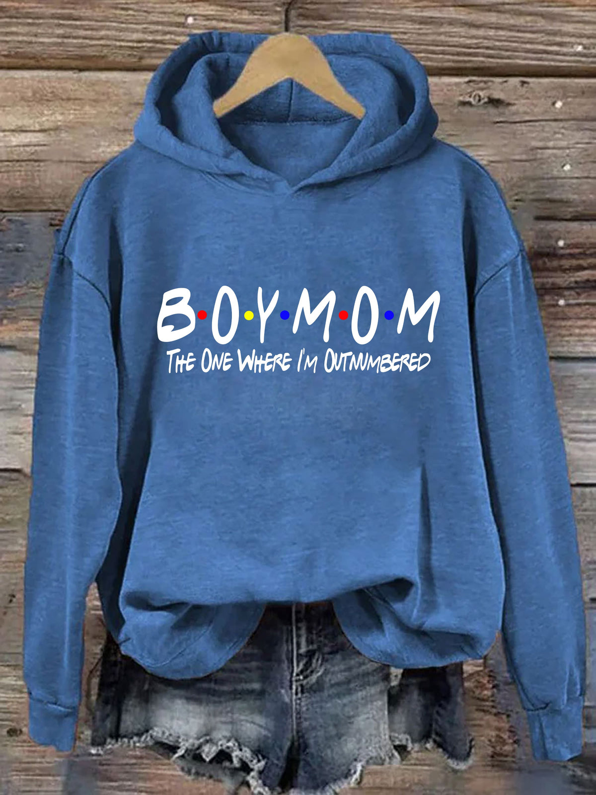 Boy Mom The One Where I'm Outnumbered Hoodie