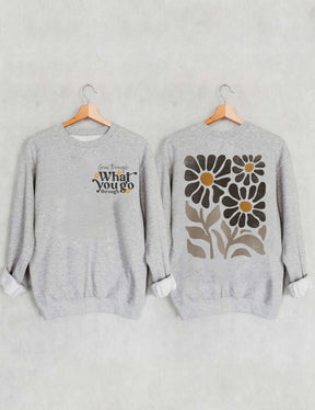 Boho Wildflower Print Sweatshirt