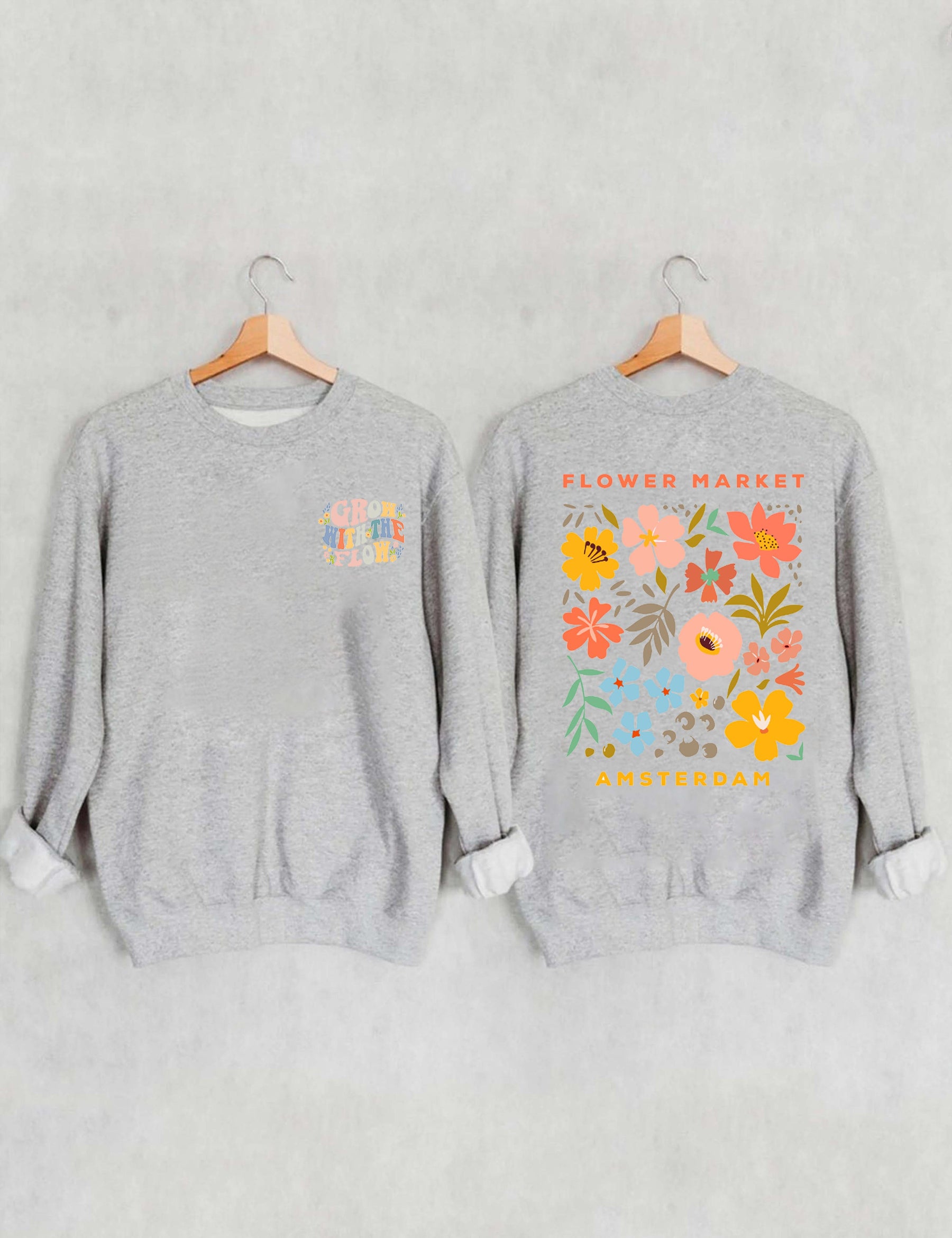 Boho Wildflower Crewneck Sweatshirt