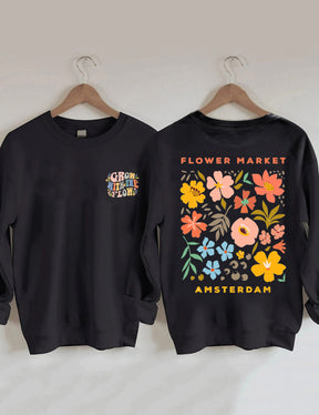 Boho Wildflower Crewneck Sweatshirt