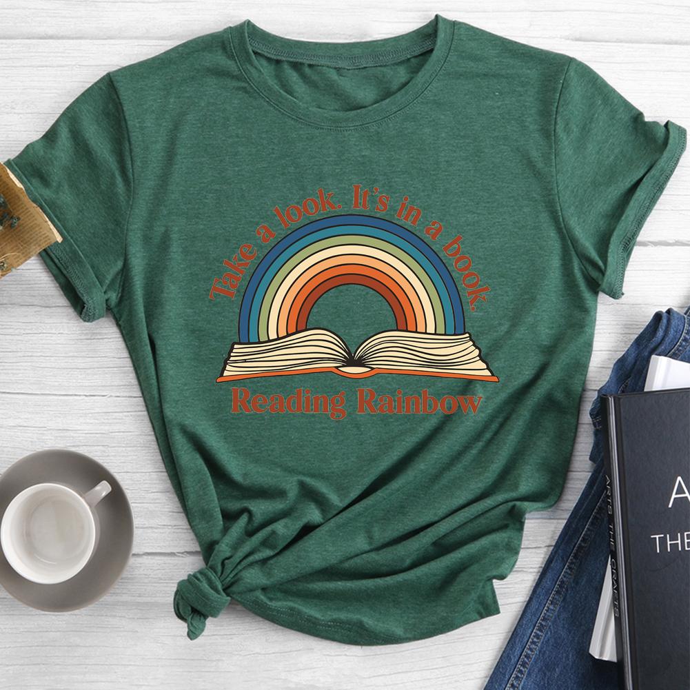 Reading Rainbow Round Neck T-shirt