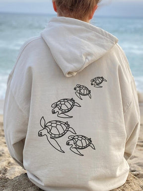 Vintage Ocean Turtle Surf Hoodie