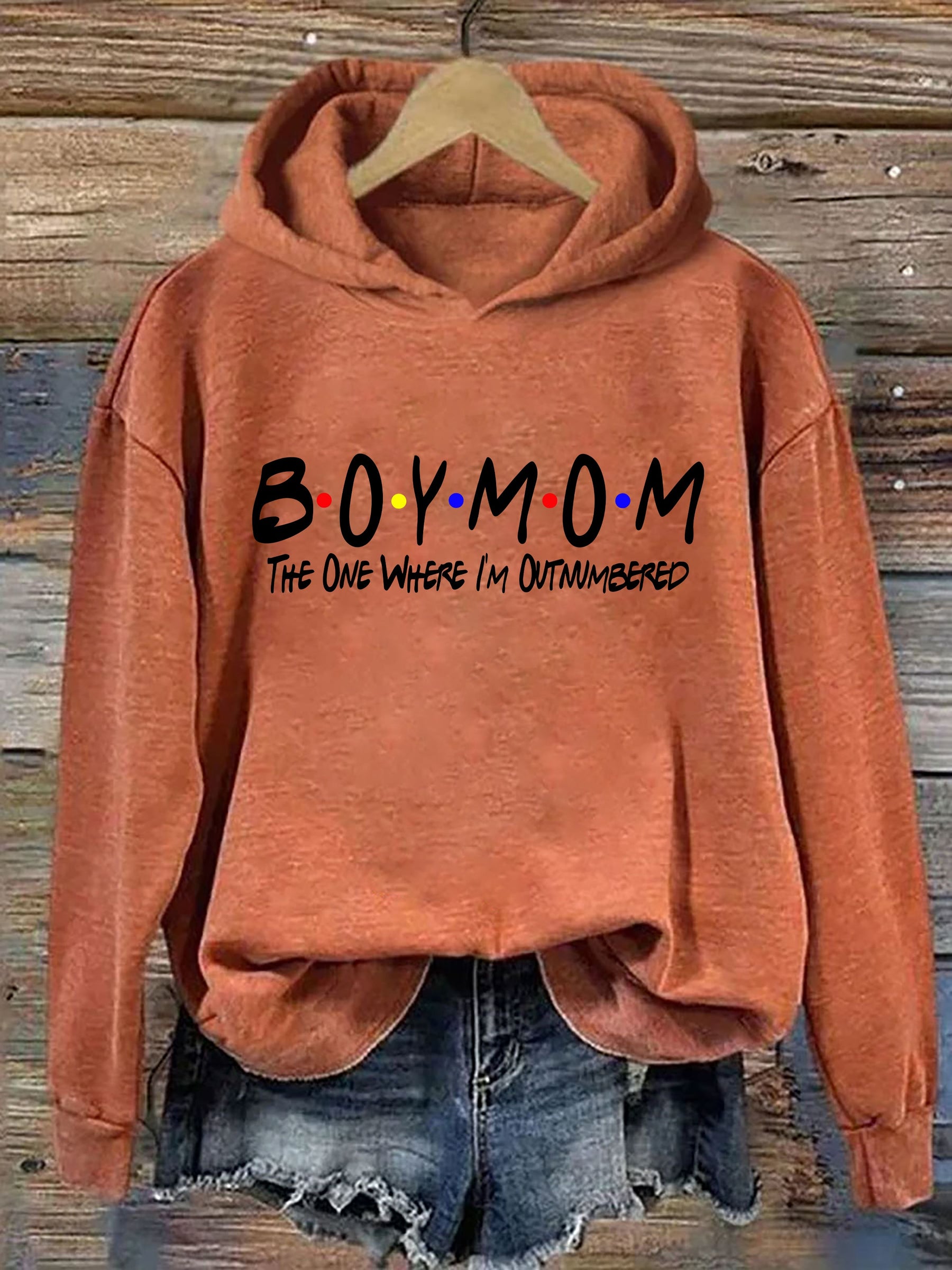 Boy Mom The One Where I'm Outnumbered Hoodie