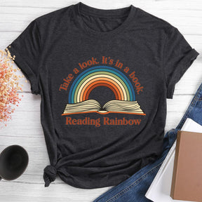 Reading Rainbow Round Neck T-shirt