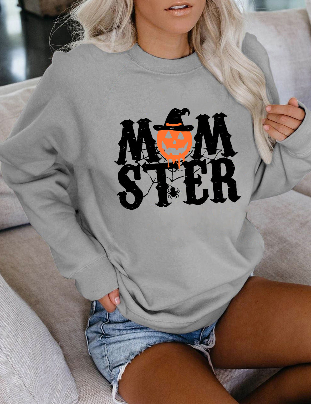 Momster Pumpkin Halloween Sweatshirt