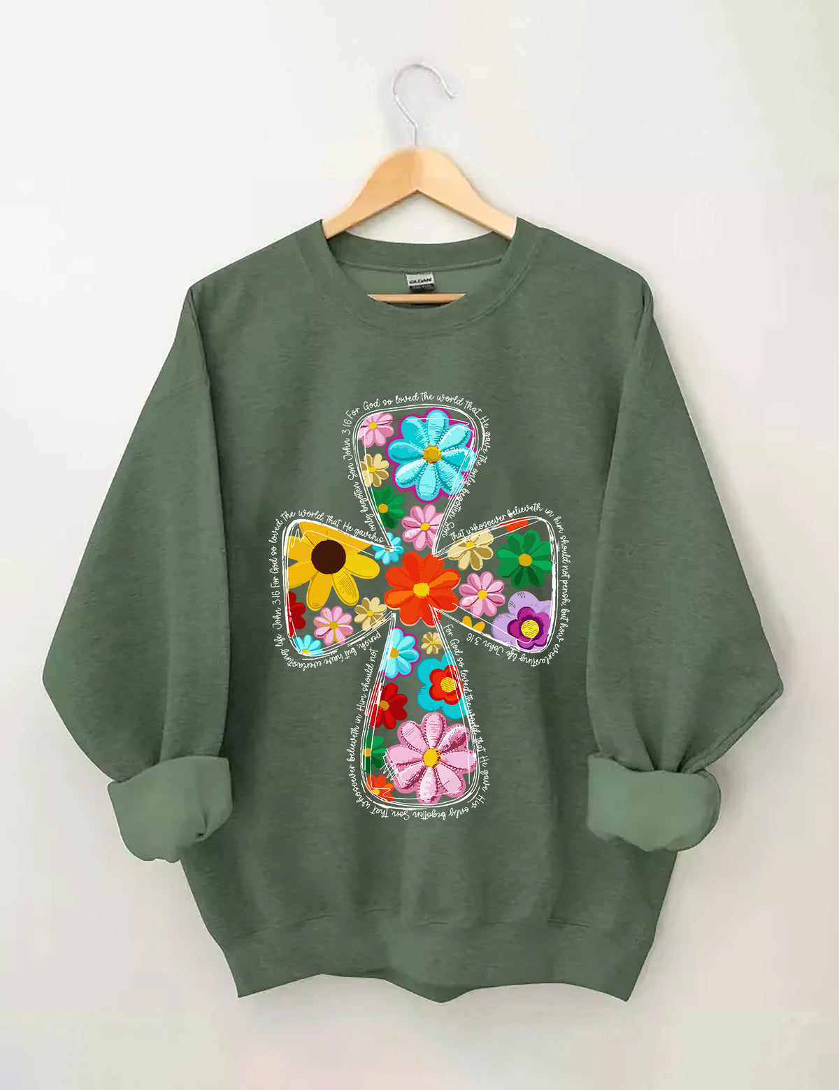 Christian Easter Spring Floral Sweatshirt