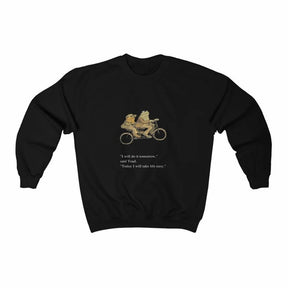 Frog and Toad Riding Bike Unisex Sweatshirt