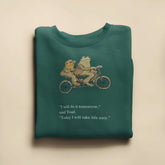 Frog and Toad Riding Bike Unisex Sweatshirt