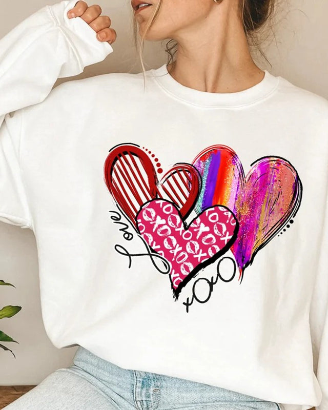 Sweat Saint Valentin Coeurs