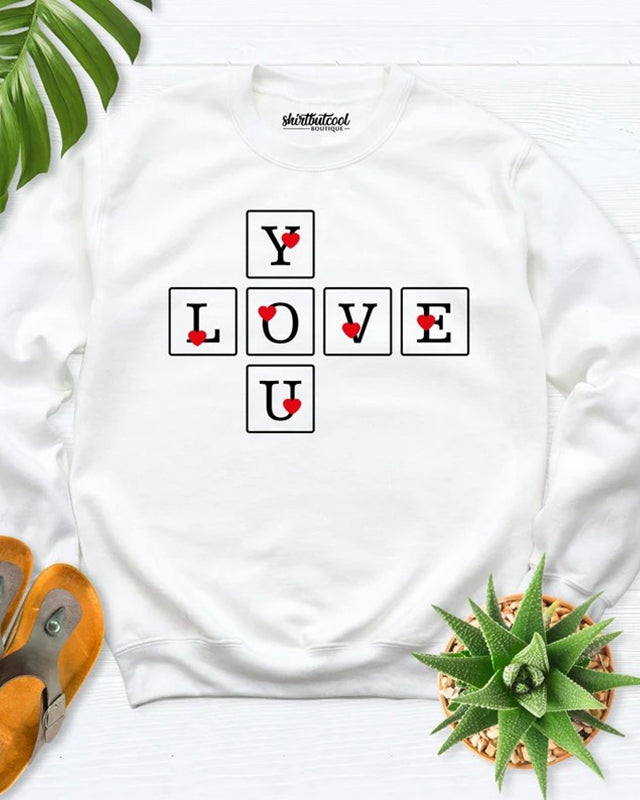 Linda sudadera con estampado de letras LOVE