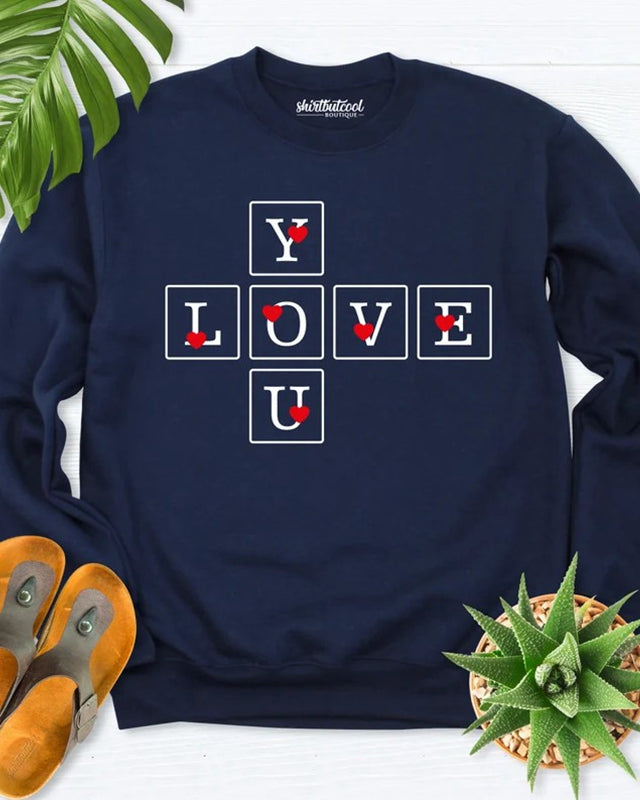 Linda sudadera con estampado de letras LOVE