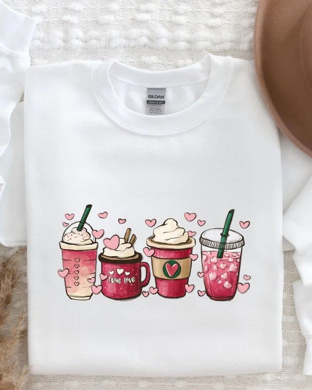 Valentijnsdag sweatshirt, schattig hart sweatshirt