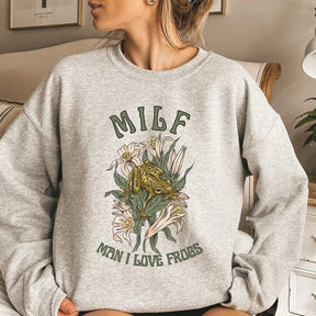 Sudadera de rana MILF de I Love Frogs de Man I Love Frogs