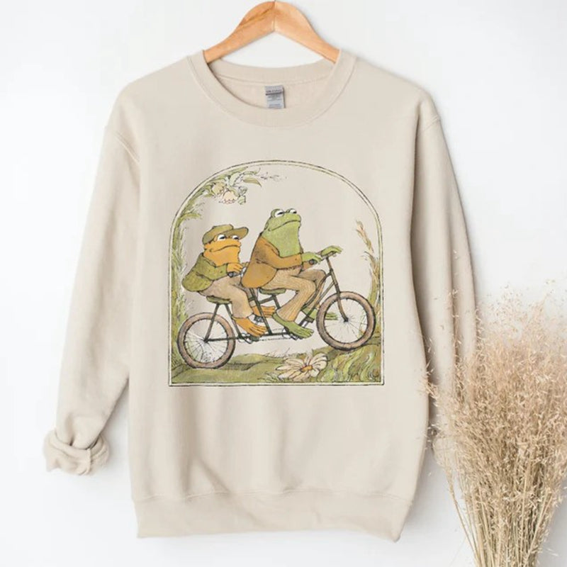 Sweat ras du cou grenouille et crapaud 