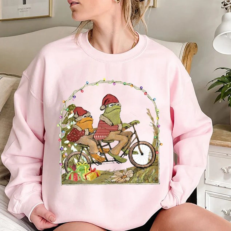 Sweat de Noël grenouille et crapaud 