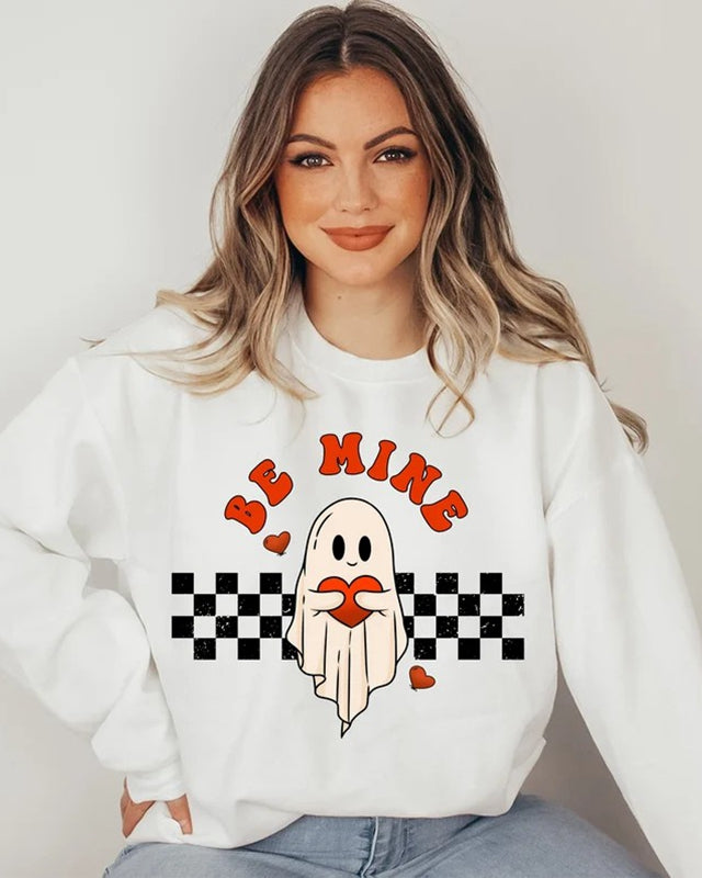 Valentijnsdag sweatshirt, schattig Ghost sweatshirt