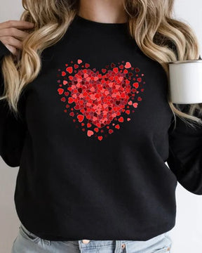 Heart Sweatshirt, Valentines Day Heart Sweatshirt