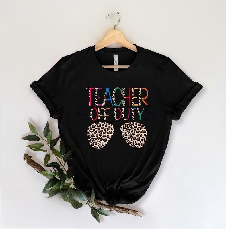 Leopard Teacher Off Duty T-shirt