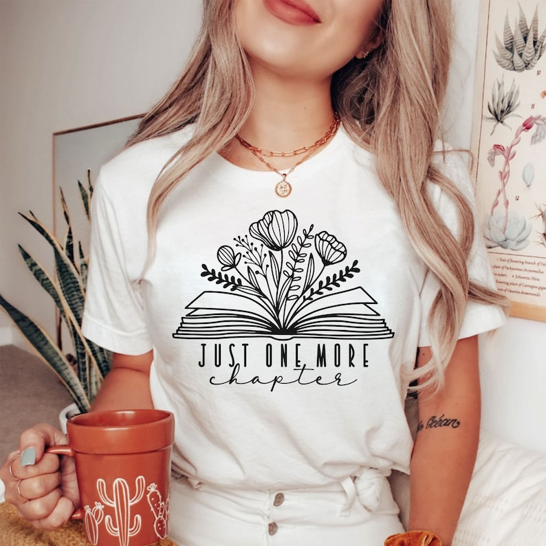 Book With Flowers T-shirt